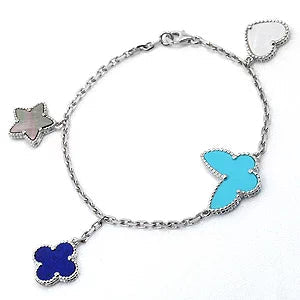 [Kismet Jewels ]LUCKY SPRING SILVER BRACELET 4 MOTIF