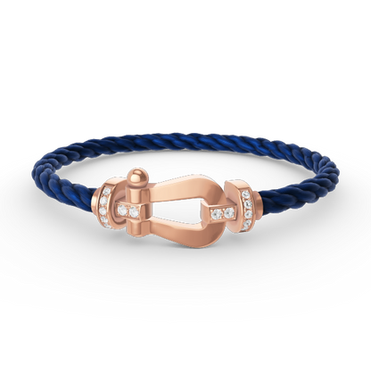 [Kismet Jewels ]FORCE LARGE HORSESHOE HALF DIAMOND BRACELET ROSE GOLD