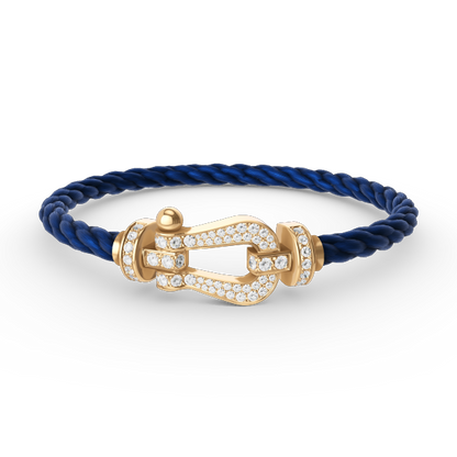 [Kismet Jewels ]FORCE LARGE HORSESHOE FULL DIAMOND BRACELET GOLD