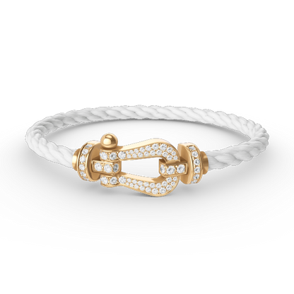 [Kismet Jewels ]FORCE LARGE HORSESHOE FULL DIAMOND BRACELET GOLD