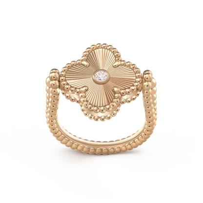 [Kismet Jewels ]CLOVER RIVERSIBLE ROSE GOLD RING