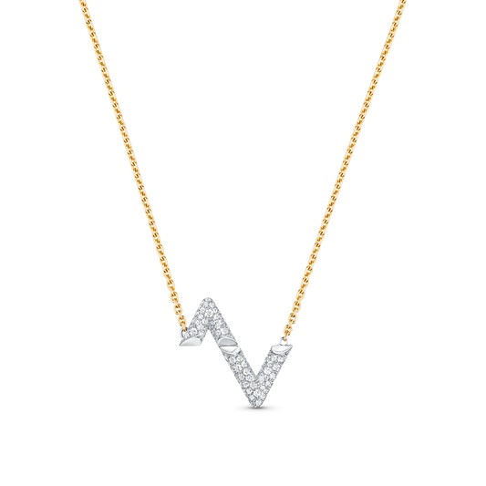 [Kismet Jewels ]VOLT SILVER DIAMOND PEDANT NECKLACE
