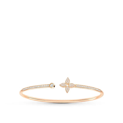 [Kismet Jewels ]IDYLLE PINK GOLD OPEN BRACELET DIAMOND PAVED