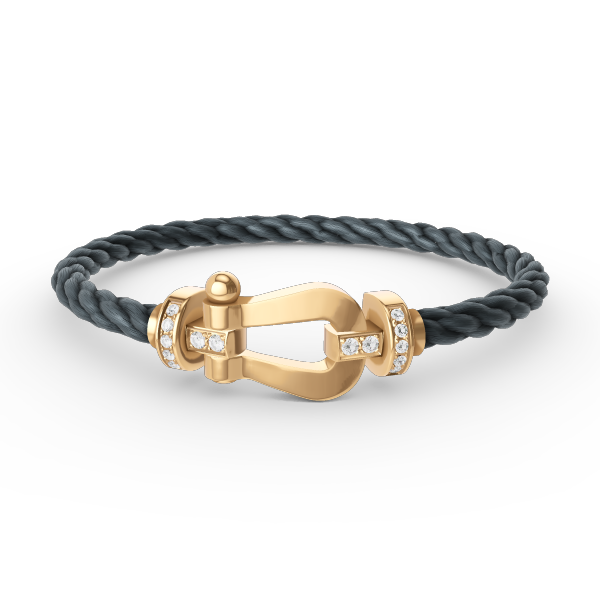 [Kismet Jewels ]FORCE LARGE HORSESHOE HALF DIAMOND BRACELET GOLD