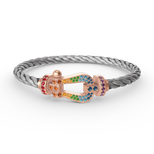 [Kismet Jewels ]FORCE LARGE HORSESHOE  COLORED DIAMOND BRACELET ROSE GOLD