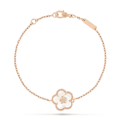 [Kismet Jewels ]LUCKY WHITE MOP PLUM BLOSSOM  BRACELET