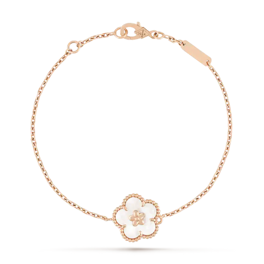 [Kismet Jewels ]LUCKY WHITE MOP PLUM BLOSSOM  BRACELET