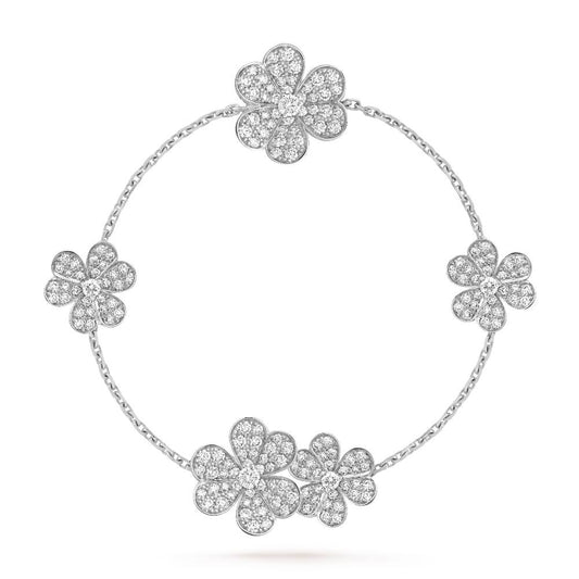 [Kismet Jewels ]FRIVOLE SILVER 5 FLOWERS BRACELET