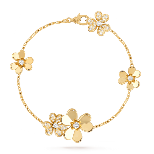 [Kismet Jewels ]FRIVOLE GOLD 5 FLOWERS BRACELET