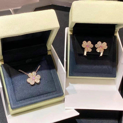[Kismet Jewels ]FRIVOLE PINK GOLD FLOWER DIAMOND EARRINGS