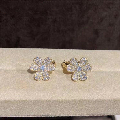 [Kismet Jewels ]FRIVOLE GOLD FLOWER DIAMOND EARRINGS