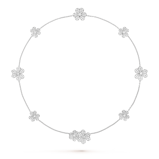 [Kismet Jewels ]FRIVOLE SILVER 9 FLOWERS NECKLACE