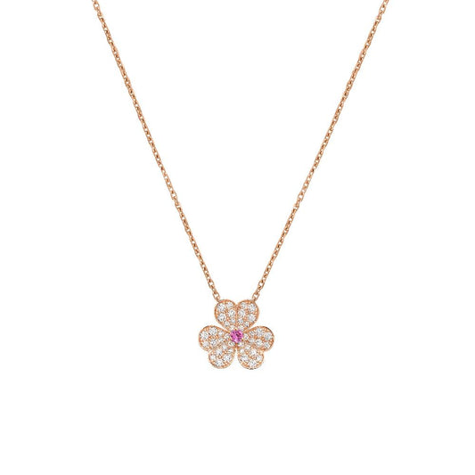 [Kismet Jewels ]FRIVOLE ROSE GOLD FLOWER DIAMOND NECKLACE
