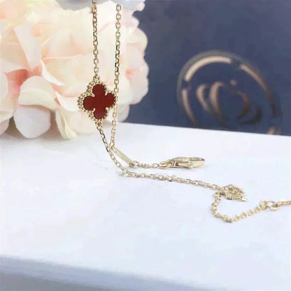 [Kismet Jewels ]CLOVER  CARNELIAN SINGLE FLOWER BRACELET