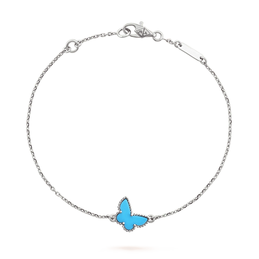 [Kismet Jewels ]BUTTERFLY TURQUOISE BUTTERFLY BRACELET SILVER