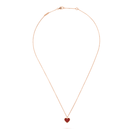 [Kismet Jewels ]SWEET CLOVER CARNELIAN HEART NECKLACE