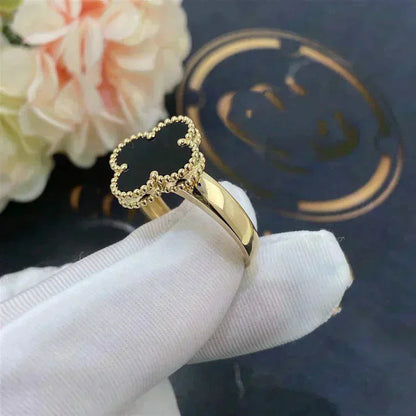 [Kismet Jewels ]CLOVER ONYX RING