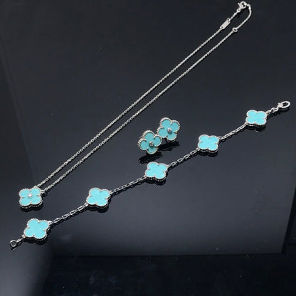 [Kismet Jewels ]CLOVER 1 DIAMOND BLUE SKY SILVER EARRINGS