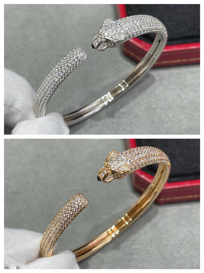 [Kismet Jewels ]PANTHERE FULL DIAMOND OPEN BRACELET