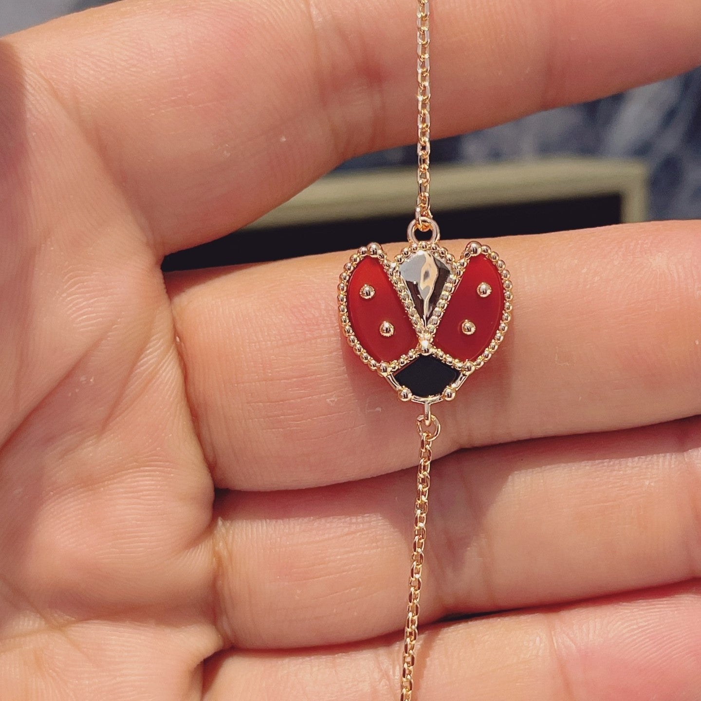 [Kismet Jewels ]LUCKY SPRING 1 MOTIF PINK GOLD BRACELET