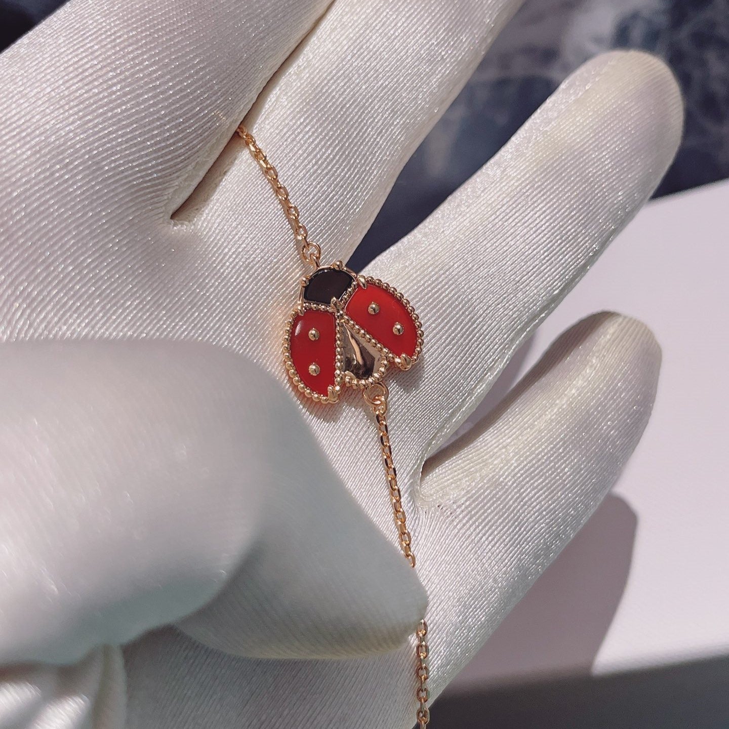 [Kismet Jewels ]LUCKY SPRING 1 MOTIF PINK GOLD BRACELET