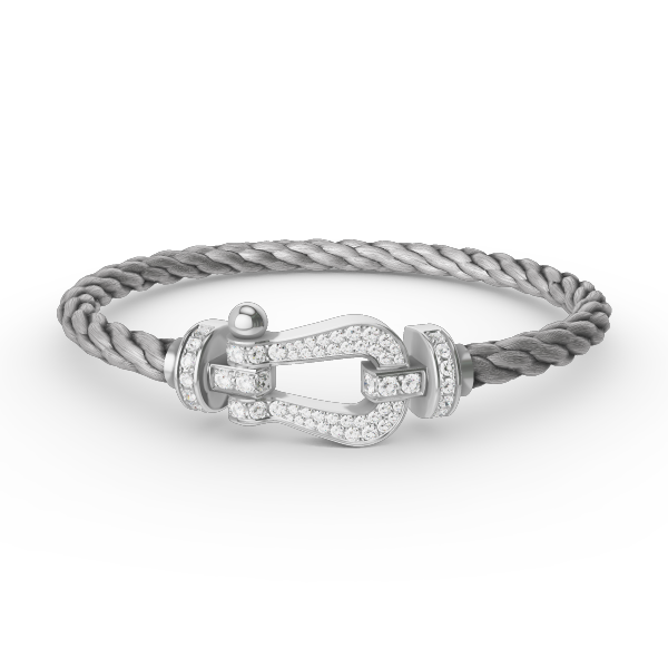 [Kismet Jewels ]FORCE LARGE HORSESHOE FULL DIAMOND BRACELET SILVER