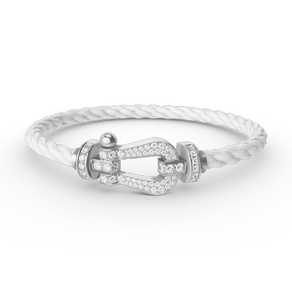 [Kismet Jewels ]FORCE LARGE HORSESHOE FULL DIAMOND BRACELET SILVER